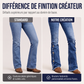 ✨ Détails Qui Font la Différence | Jean Flare Femme Taille Haute à Boutons Latéraux