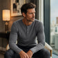 🔥 -53 % Aujourd’hui | T-shirt Henley Homme Côtelé Coupe Ajustée