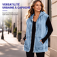 💙 Le Denim Autrement | Gilet Femme Oversize à Capuche⚡ Livraison gratuite