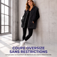 💙 Le Denim Autrement | Gilet Femme Oversize à Capuche⚡ Livraison gratuite