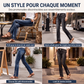 ✨ Offre Privilège · -54 % | Jean Stretch Femme à Ourlets Boutonnés
