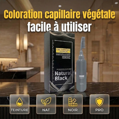 📢📢55 % DE RÉDUCTION !! ⏰ Teinture Capillaire Végétale à Peigner – 3 Nuances, 100ml, Formule Douce, Couvre Cheveux Blancs, Kit Complet ✨