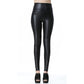 Leggings en cuir PU en forme de S