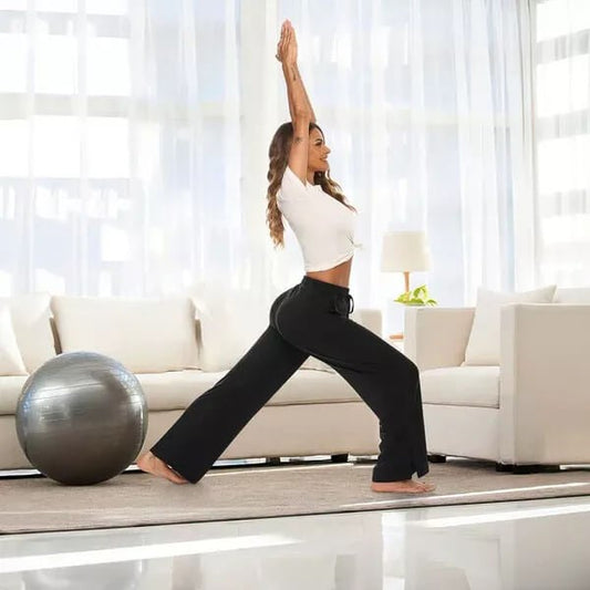 🔥 Pantalon de survêtement de yoga décontracté à jambes larges pour femmes