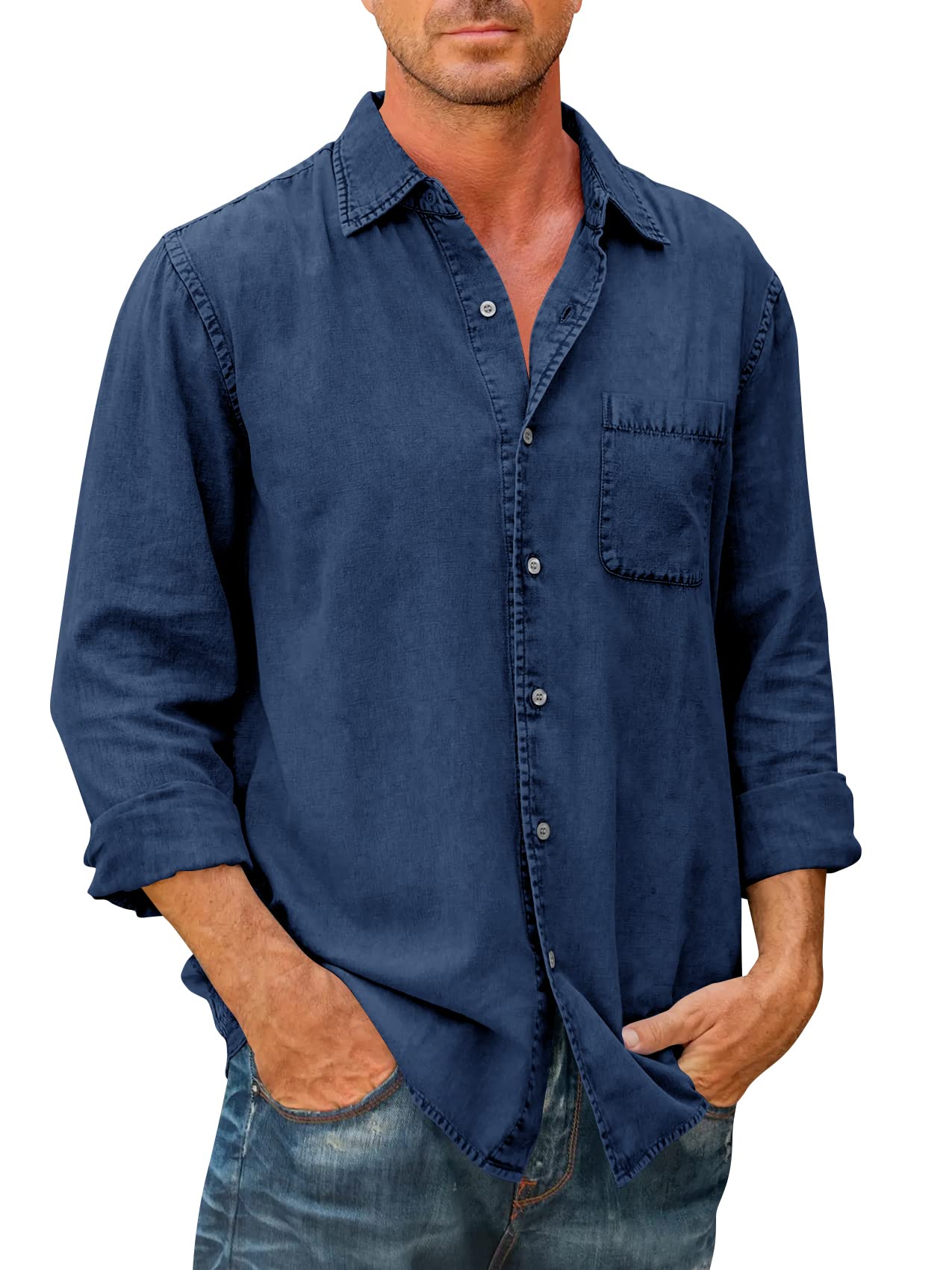 Nouveau produit d'automne -49 % de réduction🔥 --- Chemise en jean pour homme 【manches longues】-8