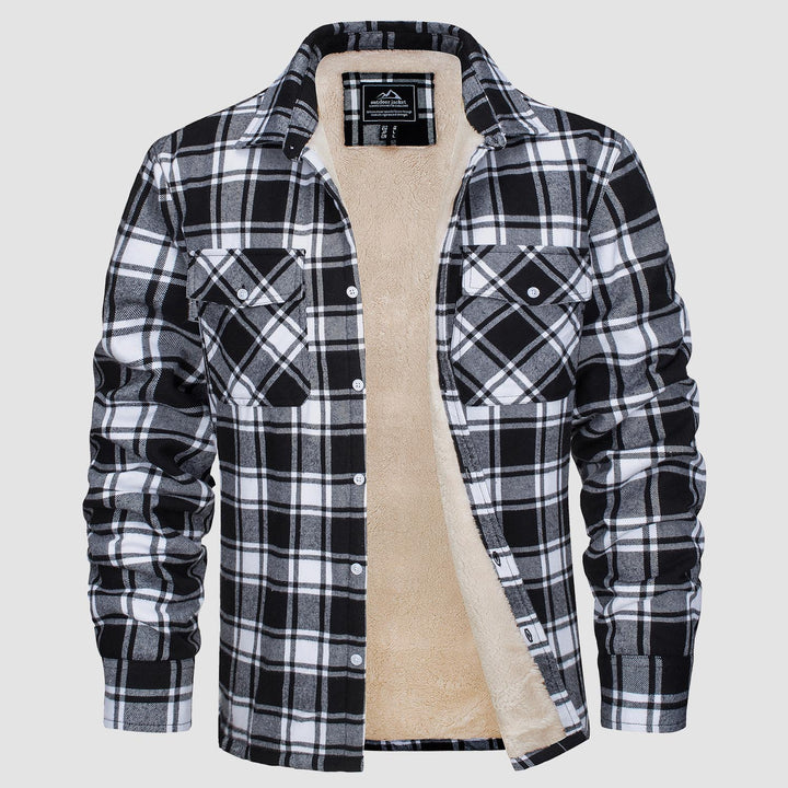 Veste D'hiver Homme Carreaux Flanelle - Doublure Laine, Capuche, Coupe Ample, Style Décontracté - 6